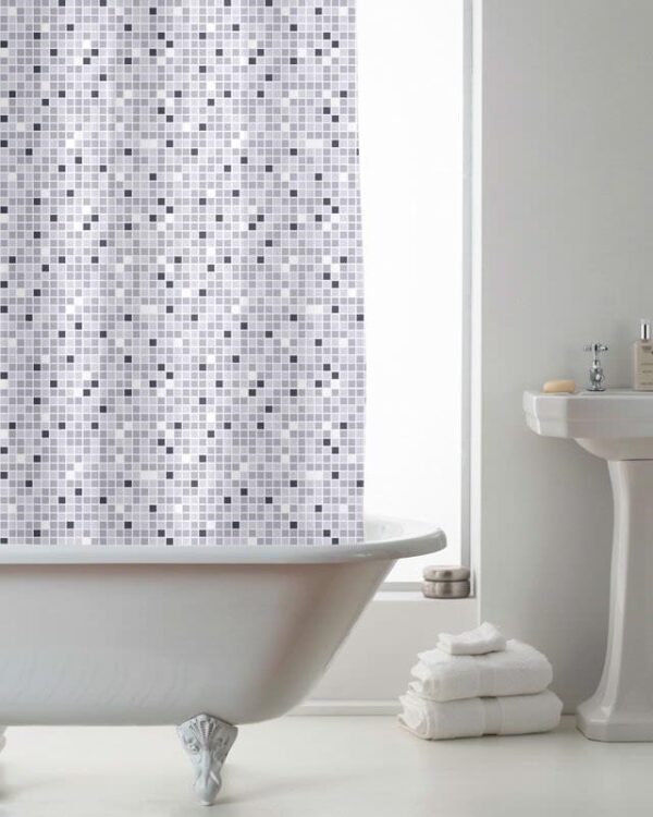 Homepride Online-COUNRY CLUB SHOWER CURTAIN WITH RINGS 180 × 180CM APPROX