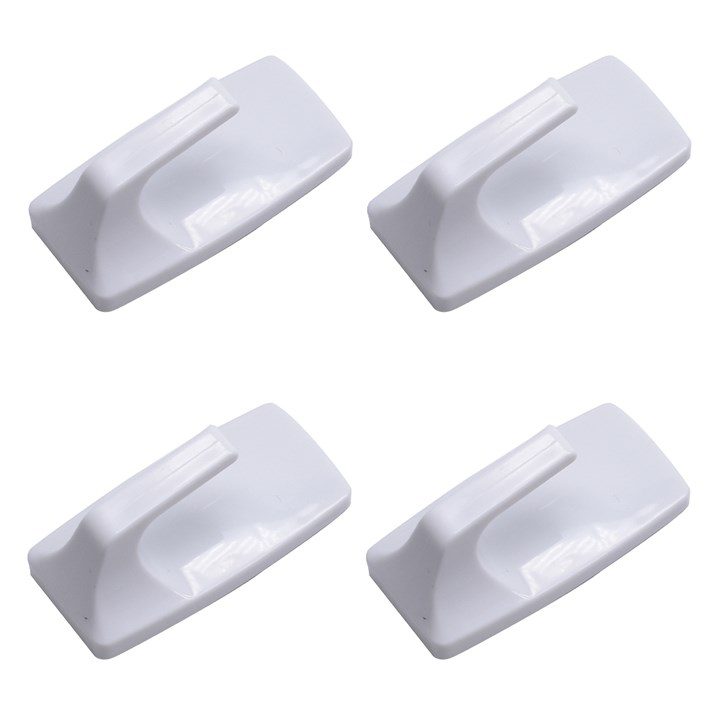Homepride Online-AMTECH 4 pc RECTANGLAR REMOVABLE SELF-ADHESIVE HOOK SET