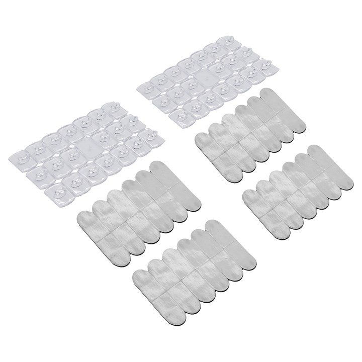 Homepride Online-AMTECH 40 TRANSPARENT SELF ADHESIVE HANDY HOOK SET