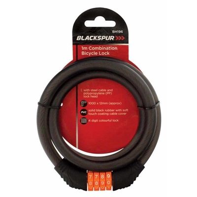 Homepride Online-Blackspur -m combination bicycle lock
