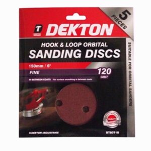 Homepride Online-DEKTON HOOK & LOOP ORIBTAL SANDPAPER DISC 150mm/ 6 " fine 120 grit