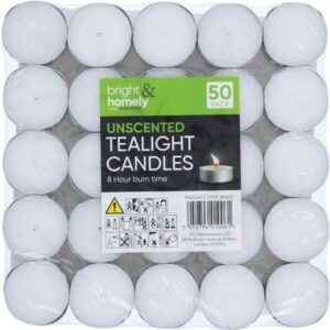 Homepride Online-BRIGHT & HOMELY UNSENTED TEALIGHT CANDLES 8 HOUR