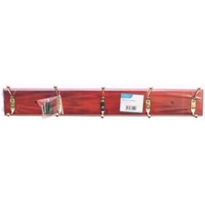 Homepride Online-ASHLEY 5 HAT AND COAT HOOKS MAHOGANY