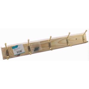 Homepride Online-ASHLEY 5 HOOK HAT AND COAT RACK PINE