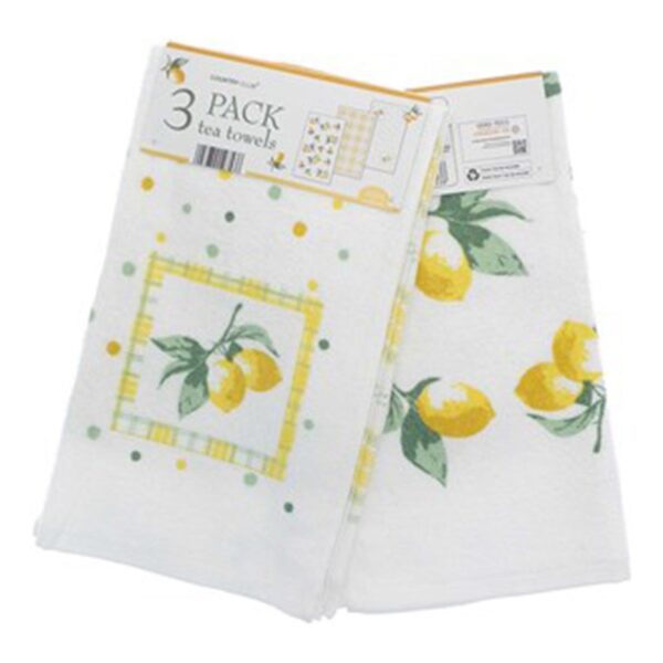 Homepride Online-country club 3 pack tea towels 100% cotton