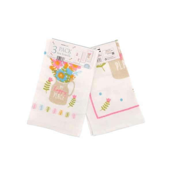 Homepride Online-country club 3 pack tea towels 100% cotton