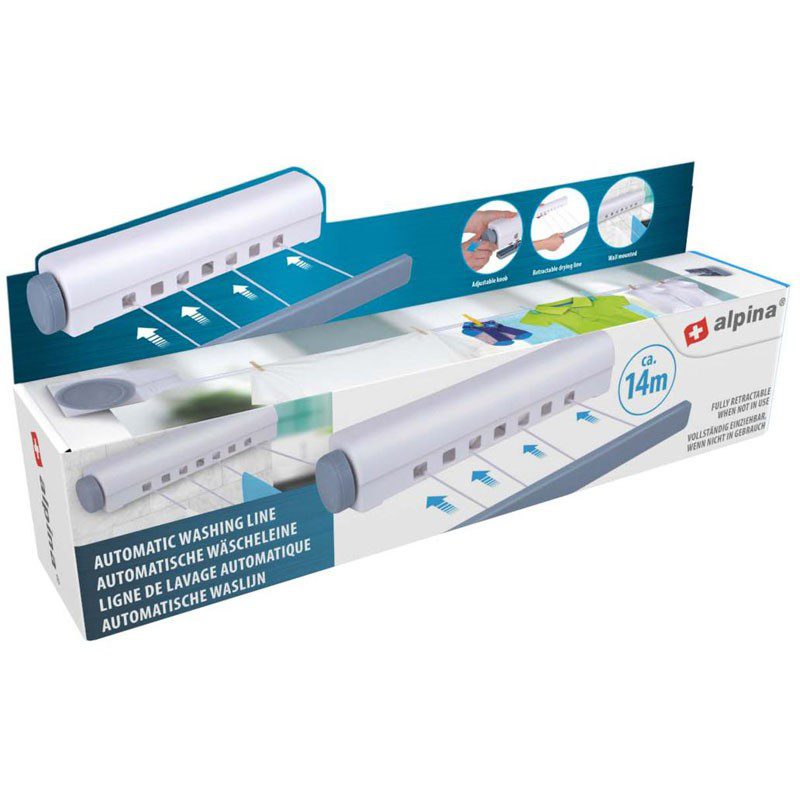Homepride Online-ALPINA AUTOMATIC WASHING LINE RETRACTABLE 14M