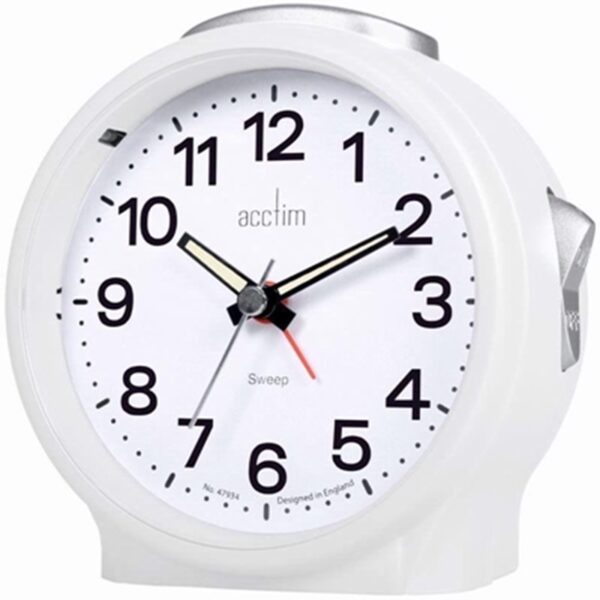 Homepride Online-Acctim alarm clock elsie white