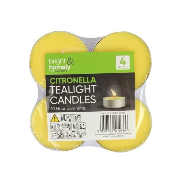 Homepride Online-BRIGHT & HOMELY CITRONELLA TEALIGHTS 4 PACK