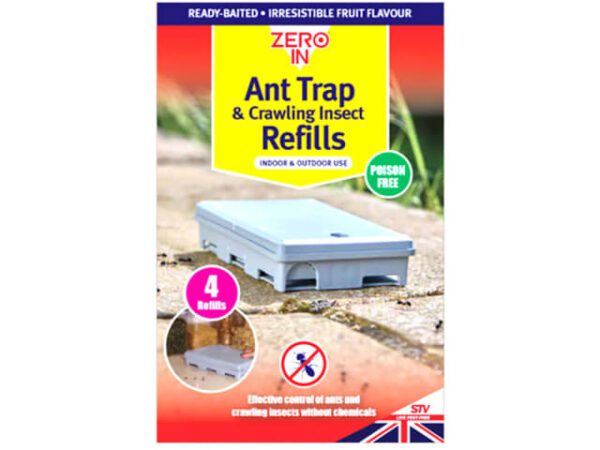 Homepride Online-ZERO IN - ANT TRAP &CRAWLING INSECT  4 REFILLS indoor & outdoor use