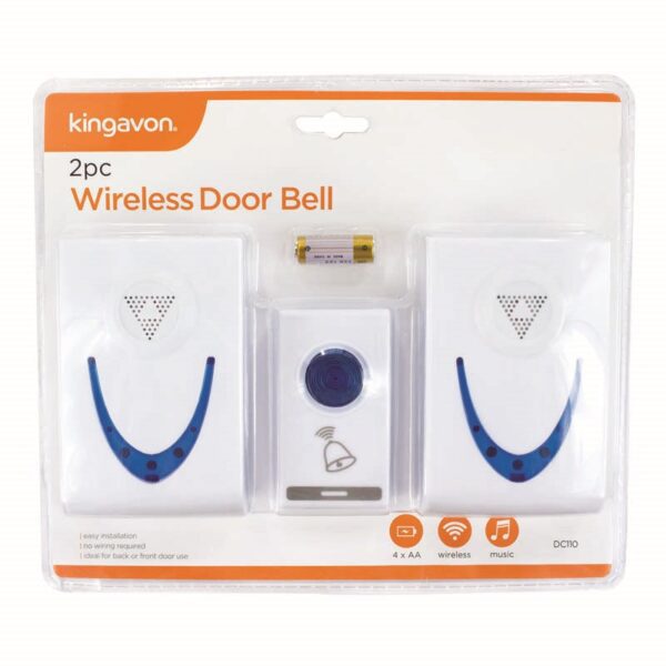 Homepride Online-Kingavon 2pc Wireless Door Bell (4×AA batteries)