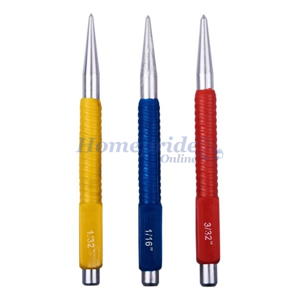 3 Piece colour coded centre punch set