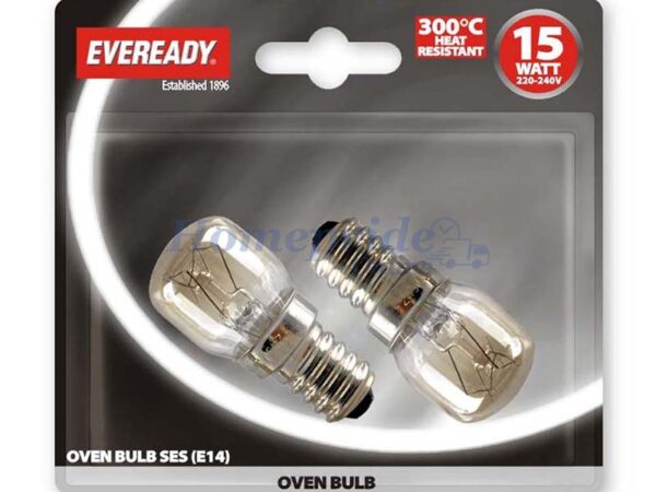 Homepride Online-S1021 Oven Lamp 15W Small Edison Screw x 2 Blistered