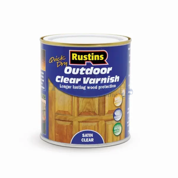 Quick Dry Exterior Varnish Satin Clear 500ml