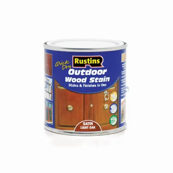 Quick Dry Exterior Woodstain Satin Light Oak 250ml