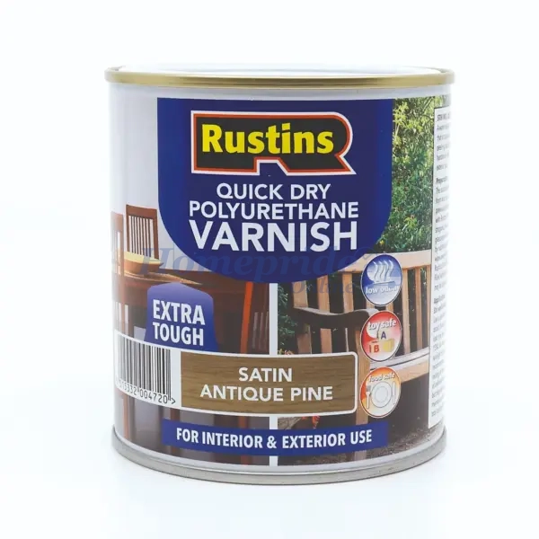 Quick Dry Polyurethane Varnish Satin Antique Pine 250ml