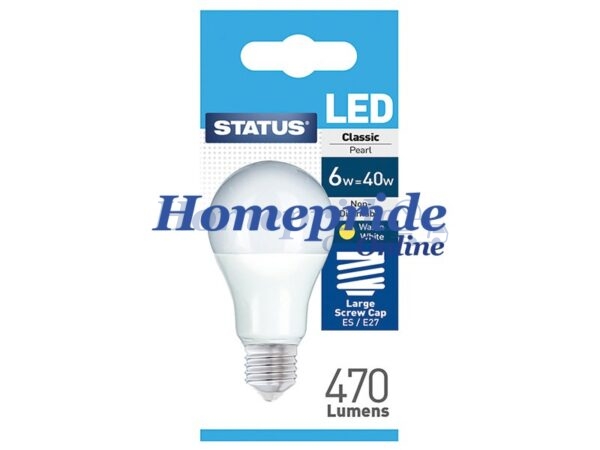 A60 GLS LED 6W Pearl Edison Screw Boxed