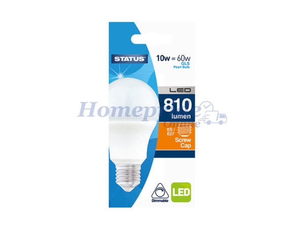 Homepride Online-GLS LED 8.5W Pearl Edison Screw  Dimmable Warm White Box