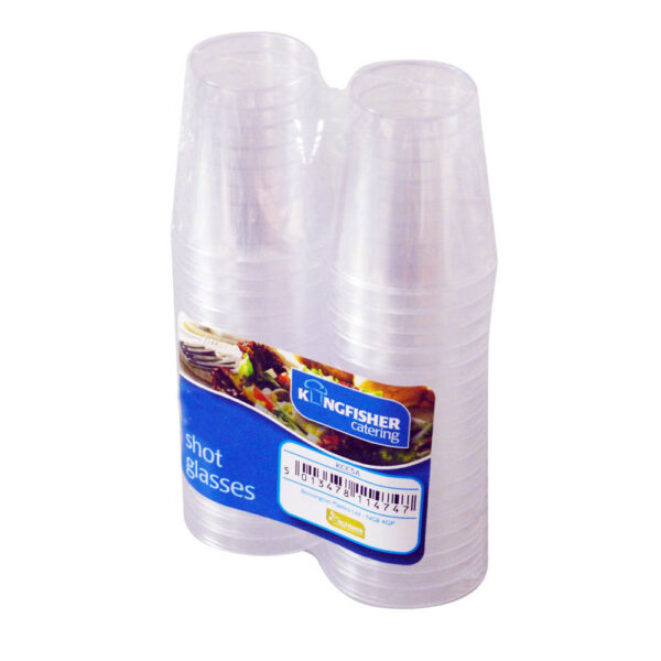32 Pack of 20ml Reusable Plastic Shot Glasses