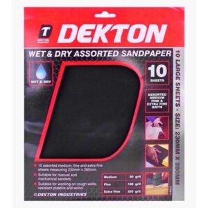 DEKTON SANDPAPER WET/DRY ASSORTED