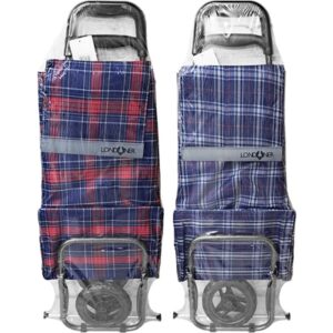 LONDONER SHOPPING TROLLEY ASSORTED CHECK DESIGNS