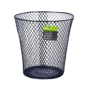BRIGHT & HOMELY WASTE PAPER BIN WIRE MESH BLACK