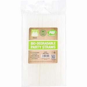 PPS BIODEGRADABLE PARTY 80 STRAWS