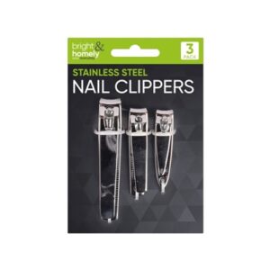 BRIGHT & HOMELY NAIL CLIPPER SET 3PCS