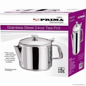 PRIMA  STAINLESS STEEL TEA POT 24OZ 750ML