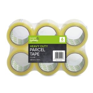 BRIGHT & HOMELY TAPE CLEAR 50M X 48MM 6 PACK