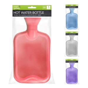 BRIGHT & HOMELY HOT WATER BOTTLE 1L ASSORTED COLOURS