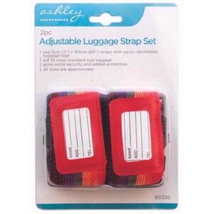 ASHLEY LUGGAGE STRAP 2PC ADJUSTABLE BOTH