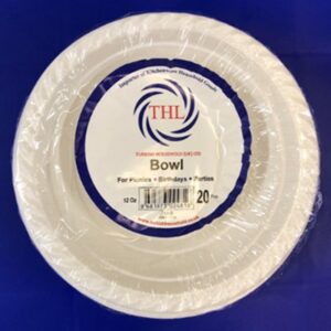THL BOWL PLASTIC REUSABLE 12OZ 20PCS