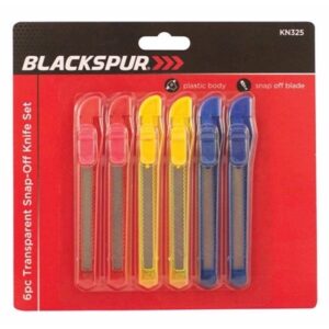 BLACKSPUR 6PCE SNAP OFF KNIFE SET