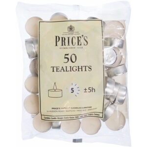 PRICES TEALIGHTS 4 HRS  50PCS