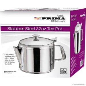 PRIMA  STAINLESS STEEL TEA POT 32OZ