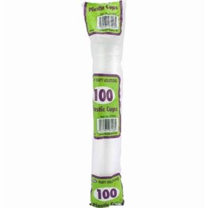 PPS PLASTIC 100 DRINK CUPS CLEAR 180ML