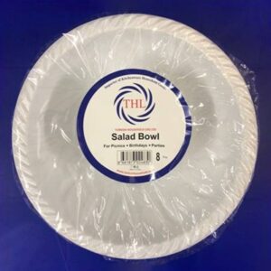 THL SALAD BOWL PLASTIC REUSABLE 8PCS