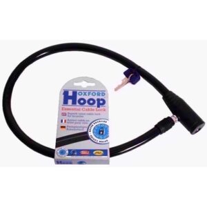 OXFORD LOCK  HOOP CABLE 12MMX600MM BLACK