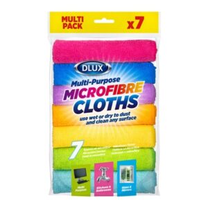 DLUX MULTI PURPOSE MICROFIBRE CLOTHS 7PCE