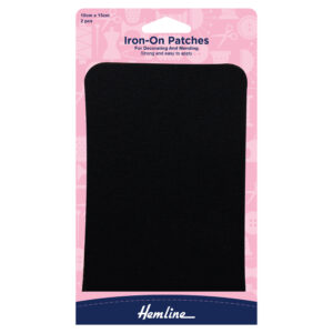 Homepride Online-Iron On Cotton Twill Patches Black - 10 x 15cm