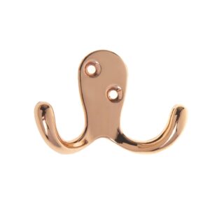 Homepride Online-Basic Double Robe Hook - Polished Copper