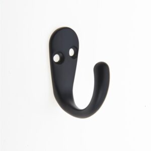 Homepride Online-Basic Single Robe Hook - Matt Black
