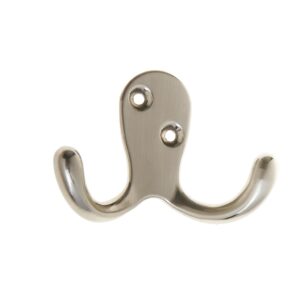 Homepride Online-Basic Double Robe Hook - Satin Nickel