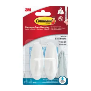 Homepride Online-3M COMMAND 1.3kg MEDIUM BATH HOOKS