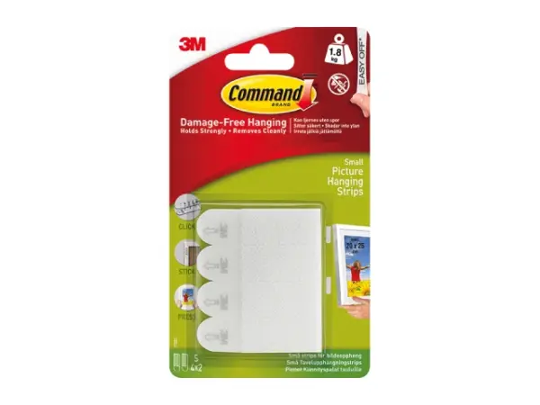 Homepride Online-3M COMMAND 1.8 kg SMALL PITCURE HANGING STRIPS