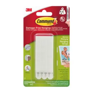 Homepride Online-3M COMMAND 5.4kg NARROW PITURE HANGING STRIPS