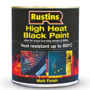 Homepride Online-Rustins High Heat Paint - Black - 250ml