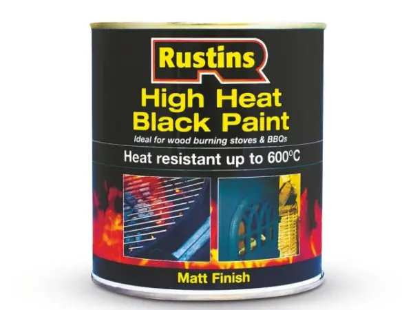 Homepride Online-Rustins High Heat Paint - Black - 250ml
