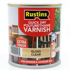 Homepride Online-Rustins quick dry polurethane varnish Gloss clear 500ml